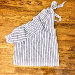 shein tied one shoulder top